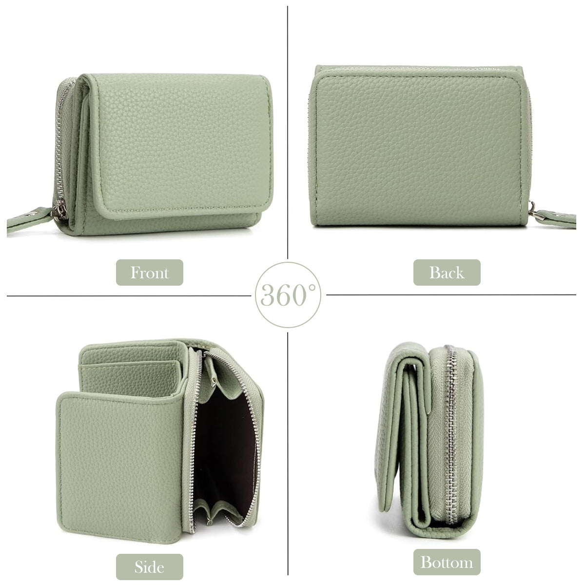 PALAY Women Small Leather Purse Women Purse Mini Card Bag Fashion PU Multi Compartments Coin Bag Cash Bag, 10x8x4cm PALAY Women Small Leather Purse Women Purse Mini Card Bag Fashion PU Multi Compartments Coin Bag Cash Bag, 10x8x4cm